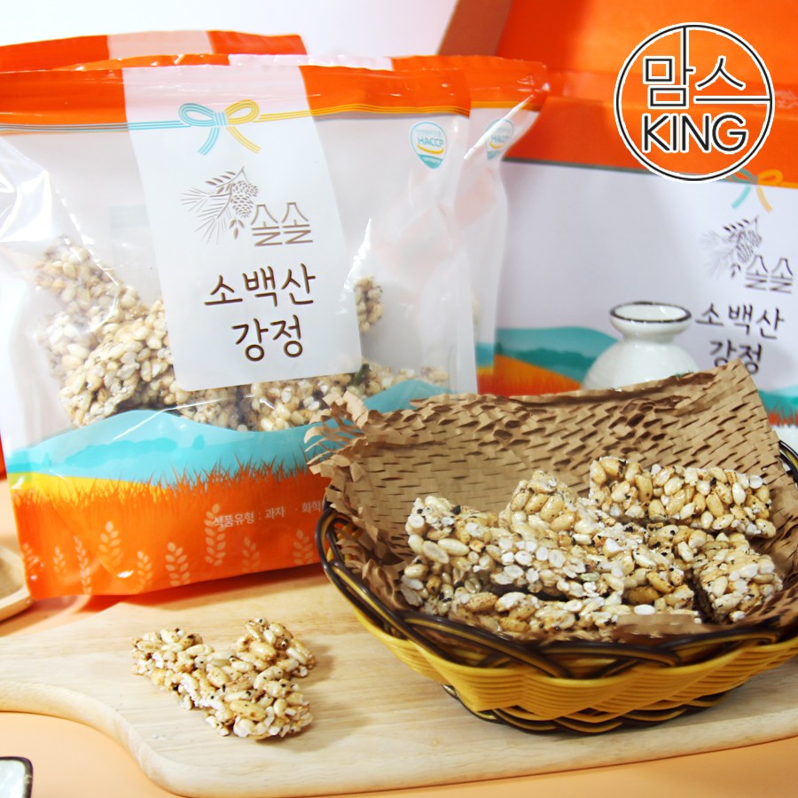 맘스킹 온전식품 단양솔솔 소백산 수제강정 현미강정 220g