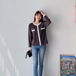 여성 결혼식하객룩 코디 진주 FW 카디건 티셔츠 10825727