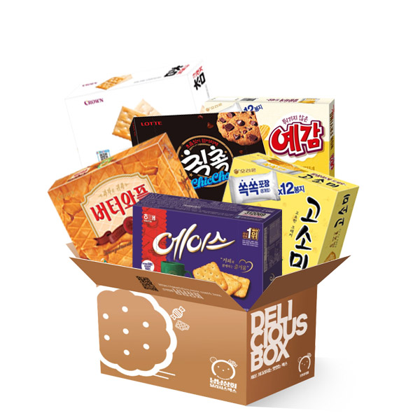 크라운 오리온 해태 에이스 참크래커 예감오리지날 칙촉오리지날 대 버터와플 고소미 6종 개별소포장 사무실과자세트 냠냠상회박스포장발송 1개