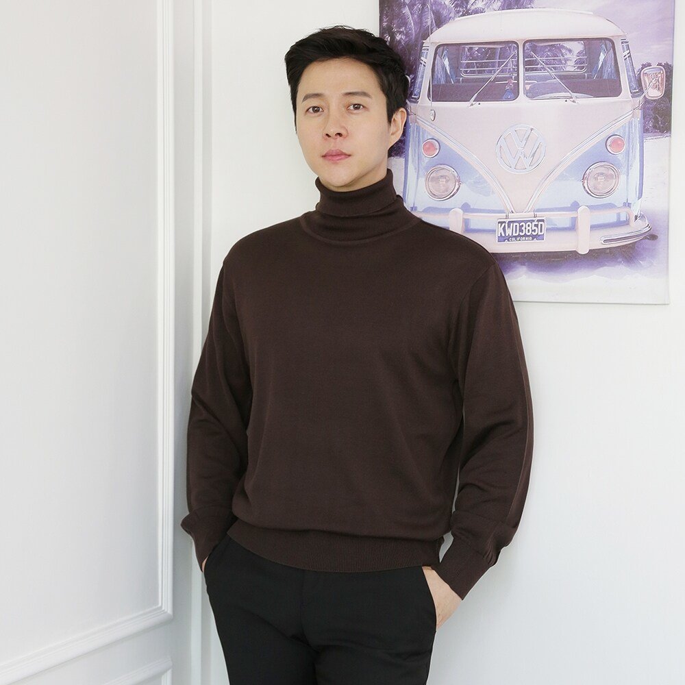 파파브로 파파브로 남성 가을 터틀넥 울혼방 니트 폴라티 JP-KN-TN