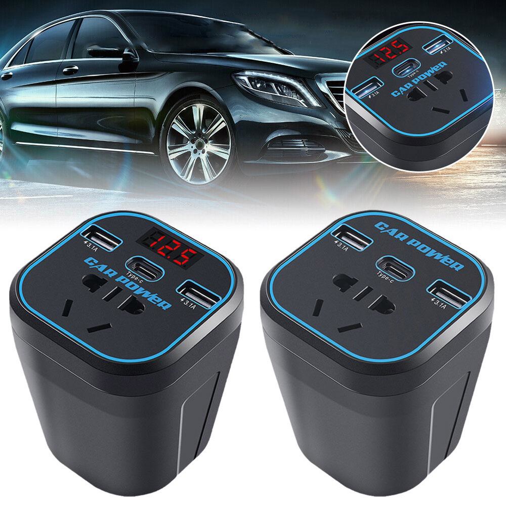 차량용 전원 인버터 12V 24V 220V 컨버터 C타입 다기능 충전기 소켓 3 1A 고속