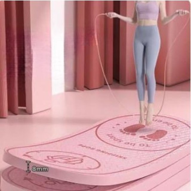 써니요가 두꺼운 요가 줄넘기 매트 층간소음 방지 실내 운동 점핑 매트 라이트 1개