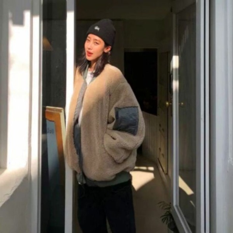 여성 겨울 오버핏 후리스자켓 뽀글이집업 양털집업