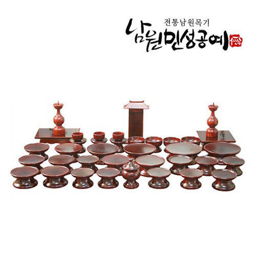 남원민성공예 민속 물푸레 민자 제기 세트 1개