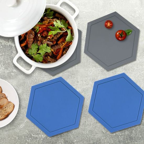 육각냄비받침2P 실리콘받침대 캠핑 깔판 깔개 뚝배기