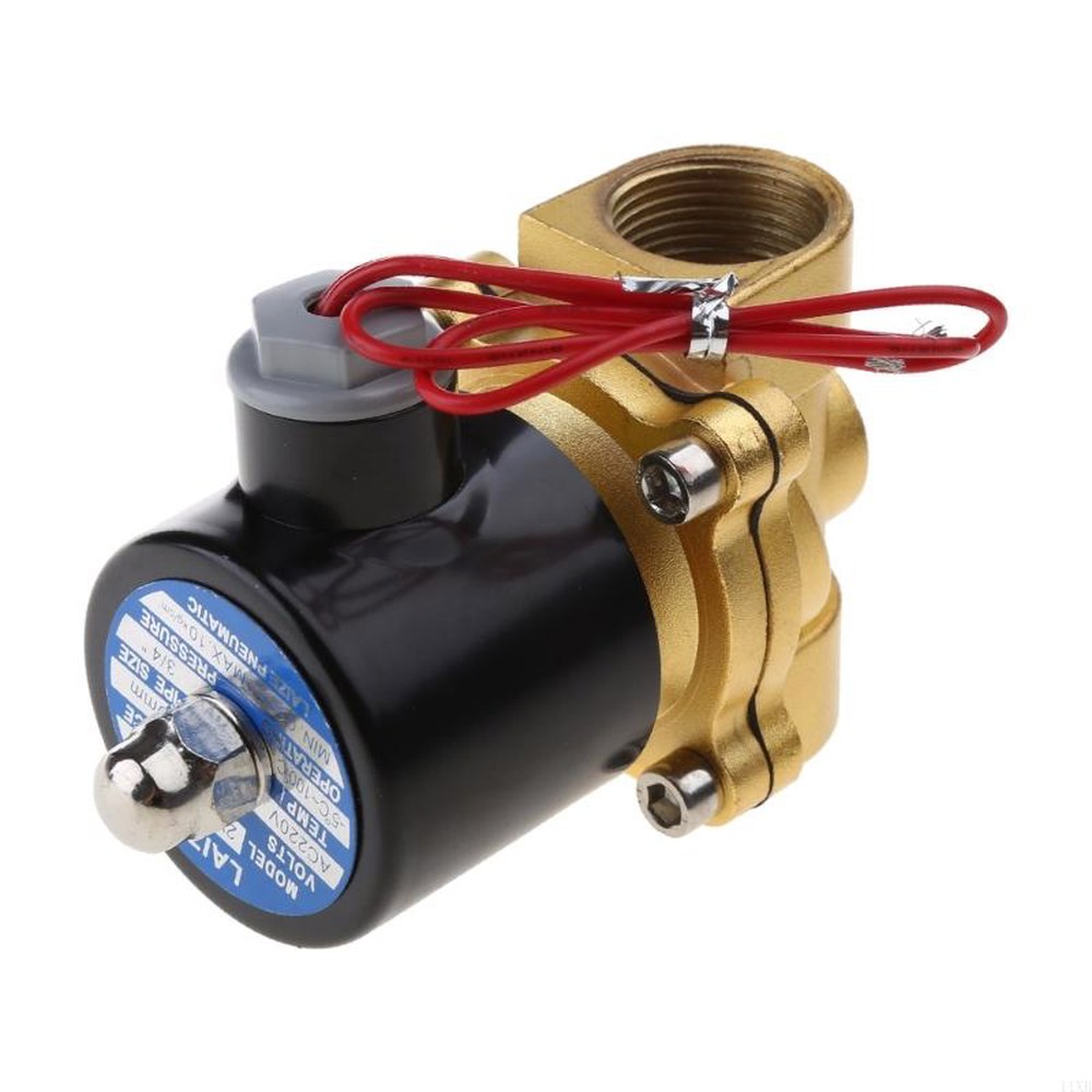 3 4 220V 전기 솔레노이드 밸브 공압 2 포트 물 오일 공기 가스 2W-200-20