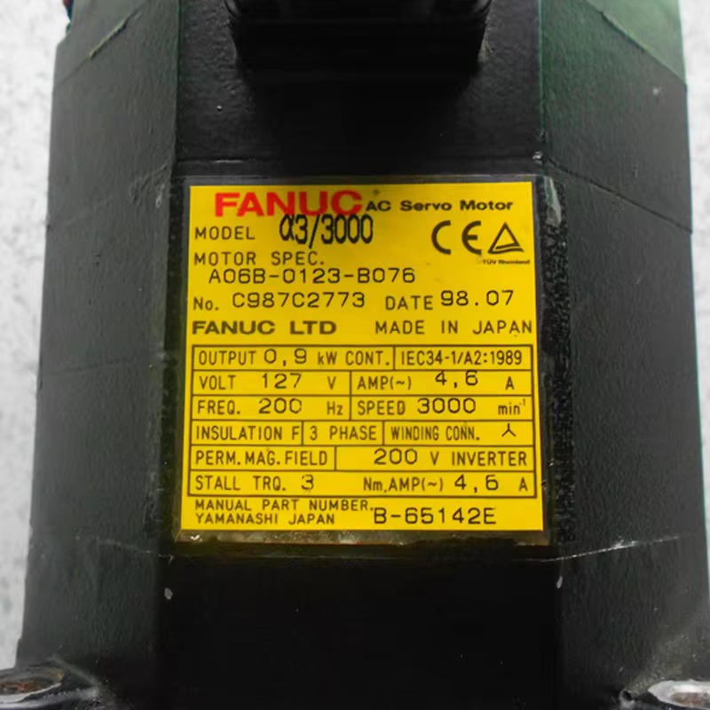 AC 서보 전동 Fanuc 알파 3 3000 A06B-0123-B076