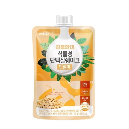 엠에스바이오텍 RAWEL 하루한끼 식물성 단백질쉐이크 인절미 40g