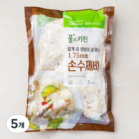 풀무원 칼국수면 풀스키친 손수제비 1kg 2개