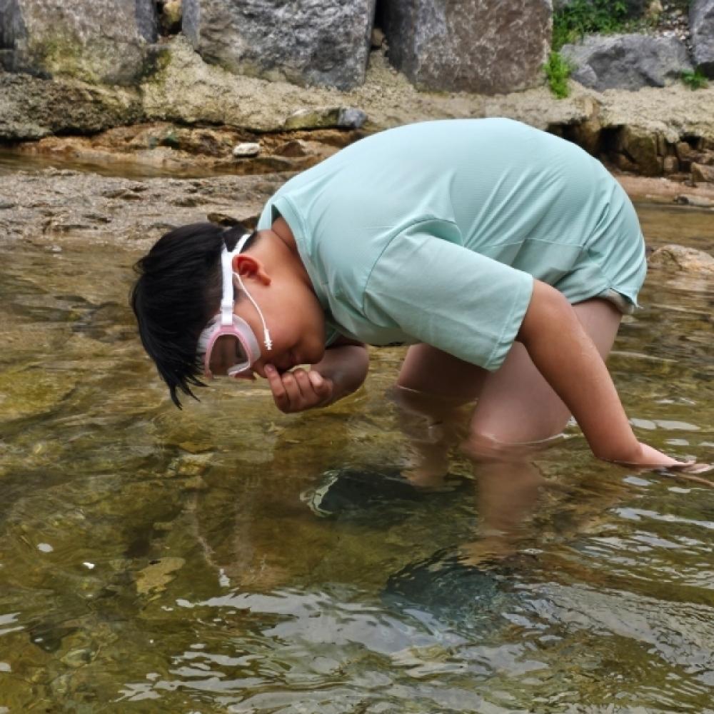 귀마개 일체형 스노쿨링 물안경