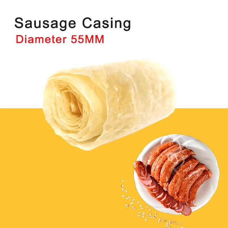 소시지충진기 소시지 바비큐 프라이용 건조 케이싱 스팀 고기 햄 메이커 도구 충전 기계 주방 8m x