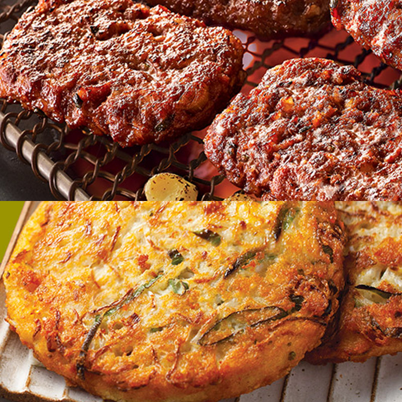 신세계푸드 피코크 떡갈비 450g 순희네 빈대떡 400g