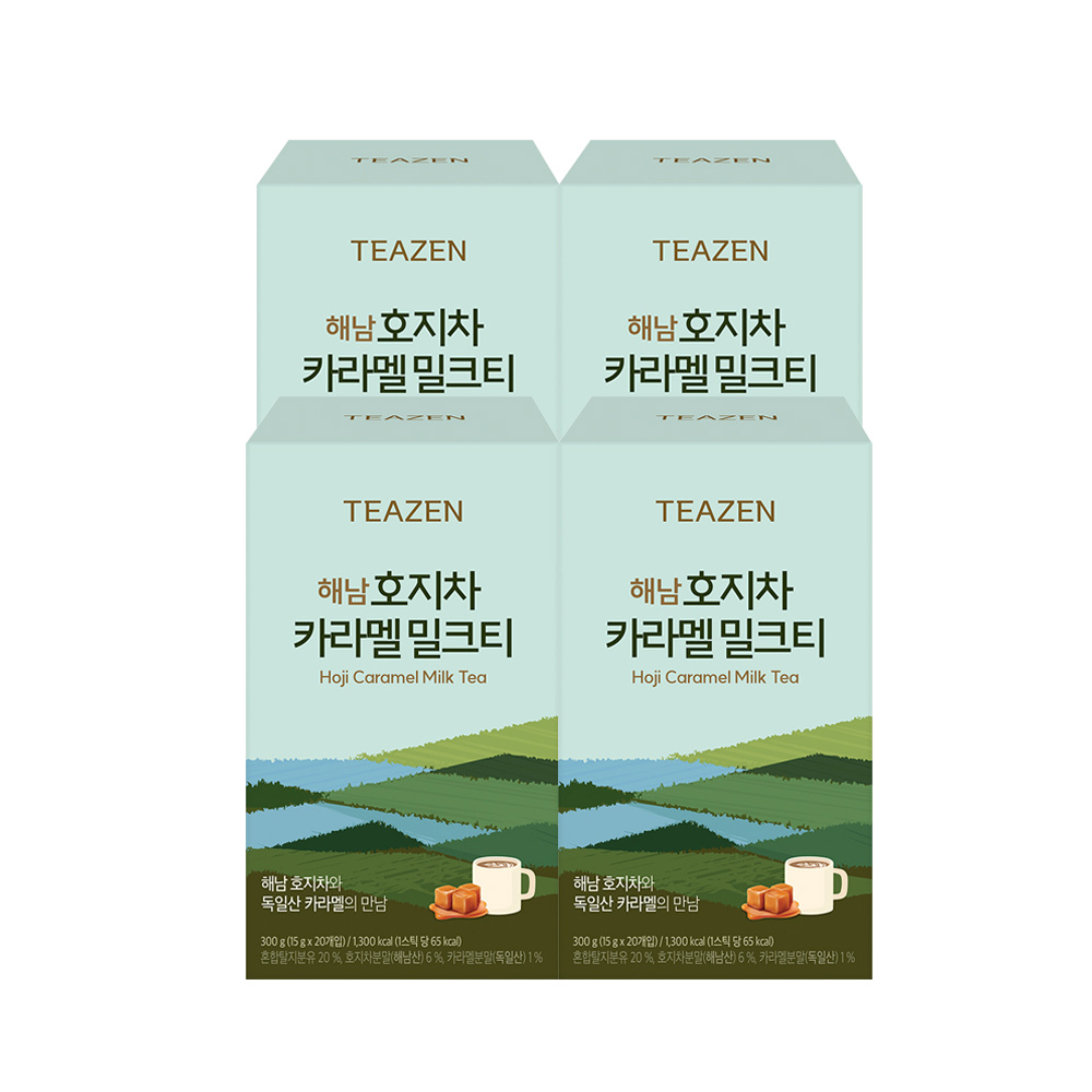 티젠 티젠 해남 호지차 카라멜 밀크티 20스틱 x 4박스