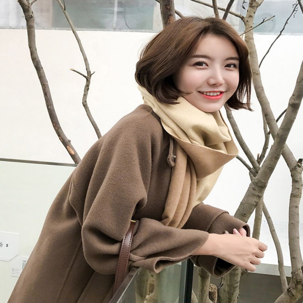 여성 양면 모조 캐시미어 머플러 숄스카프 숄 9컬러