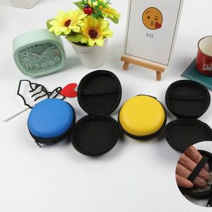 원형 동전 USB 이어폰 동전 약 보관 파우치 1P 원형파 WFHMYE4