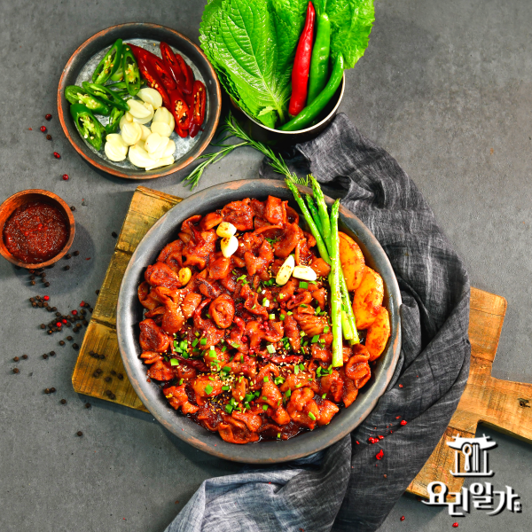 요리일가 직화 알곱창 230g 국내산 돼지 양념 곱창구이