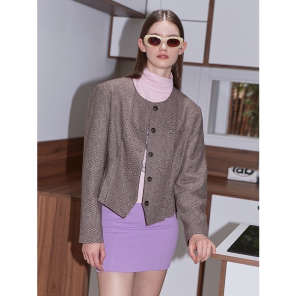바이탈싸인 바이탈싸인 LINE Waist Tuck Crop Jacket