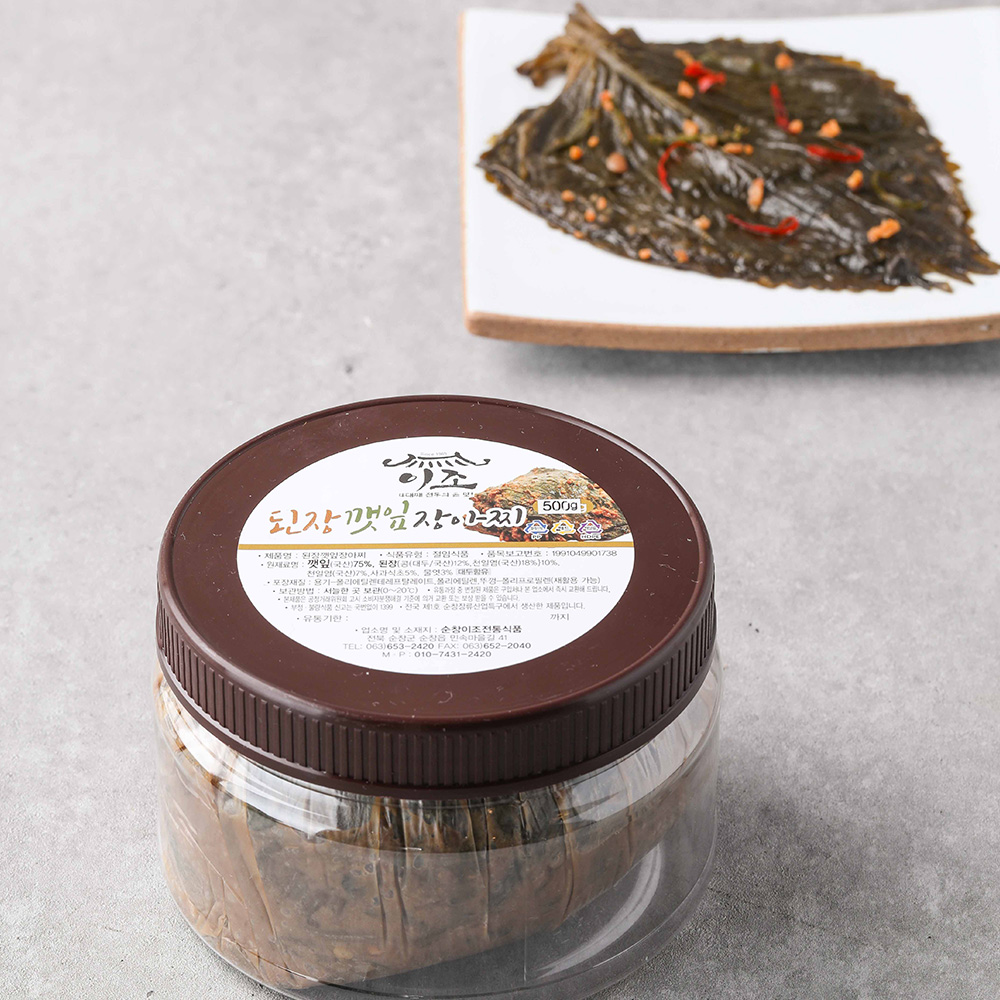 순창이조전통식품 된장깻잎 장아찌 500g