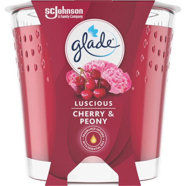 글레이드 glade 아로마 캔들 러쉬스 체리 피오니 129g 1개