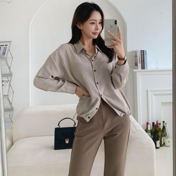 여성 허리보정 FW 긴팔블라우스 셔츠 11147195