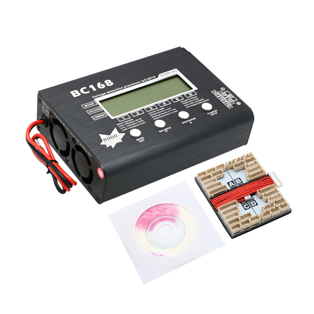 AOK 초고속 LCD 스마트 밸런스 충전기 방전기 리포 배터리 Rc 1-6S 8A 200W BC168