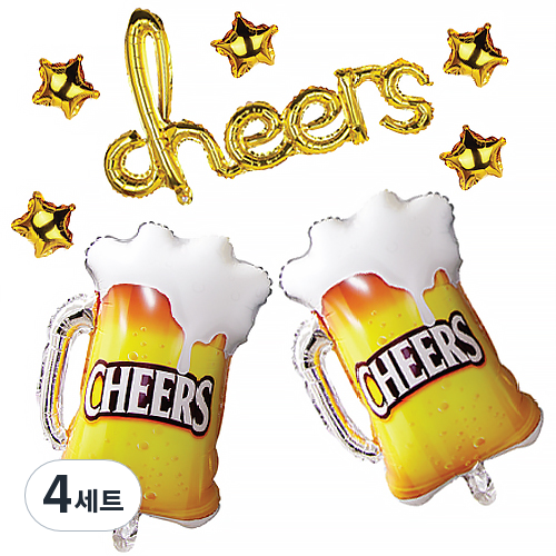 인디고 인디고샵 인디케이 치얼스 홈파티세트 혼합 4세트