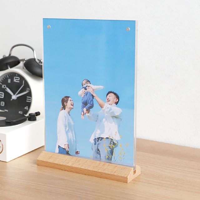 메뉴판 가족사진 우드프레임 A5 탁상액자 WF15 가로형