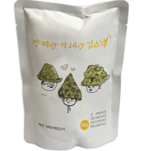 전주 수제 찹쌀 김부각 하봉마을 양파랑카레랑 김스낵 하봉식품 6개 20g