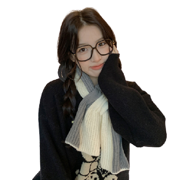 이거찜 국내최저가 목도리 투톤 쁘띠 머플러 짧은목도리