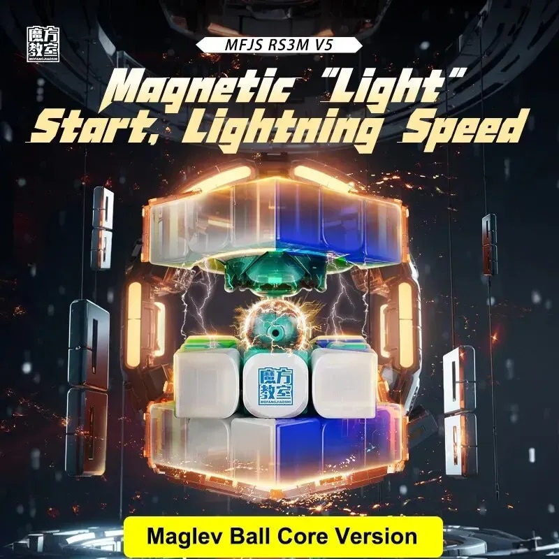 MoYu RS3M V5 3X3 마그네틱 매직 스피드 큐브 전문 피젯 토이 M 2023 퍼즐