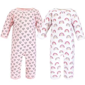 허드슨 Hudson Baby 유니 베이비 프리미엄 퀼트 커버올 모던 레인보우 3-6 Months