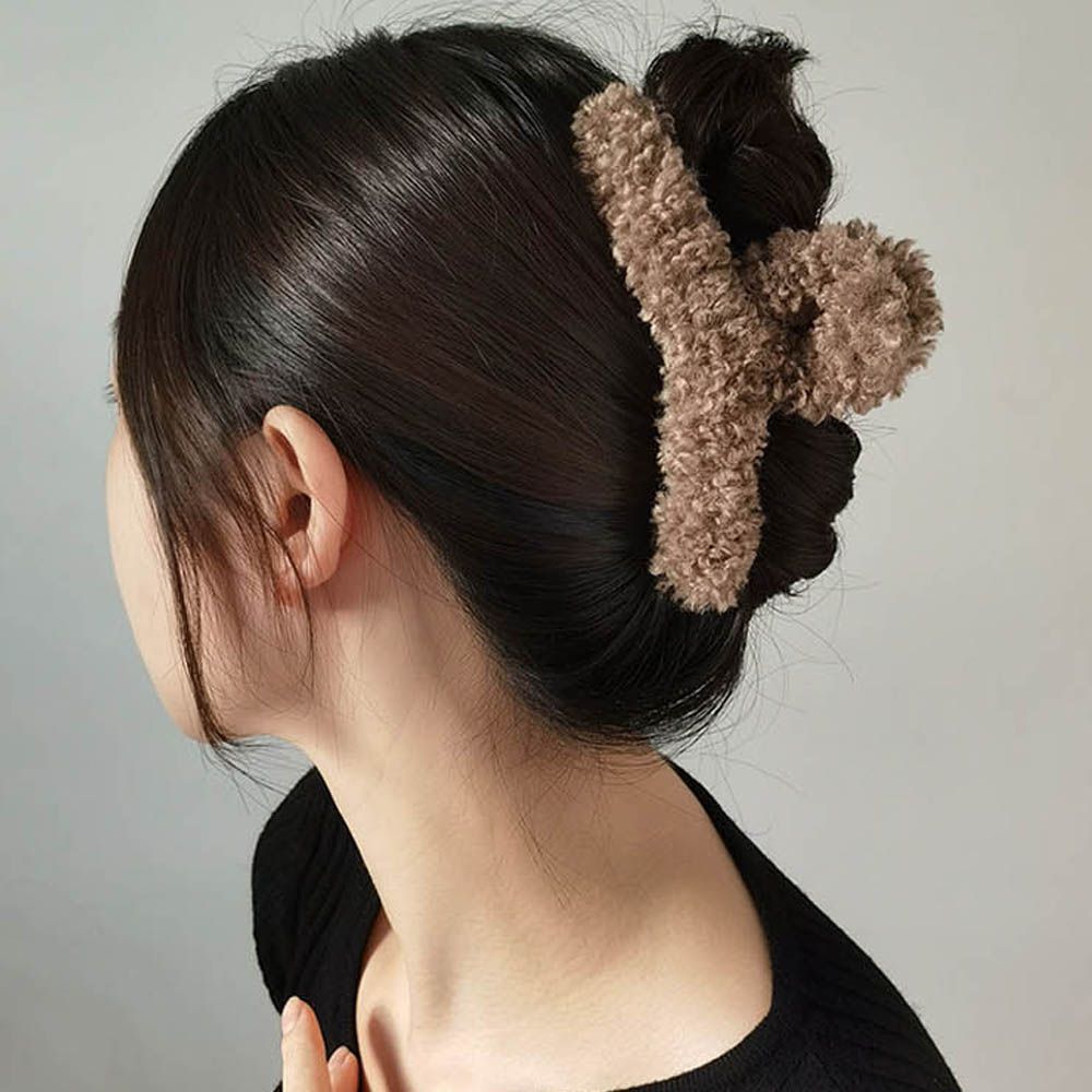 푸들퍼 헤어 집게핀 밍크 페이크 강력한 올림머리