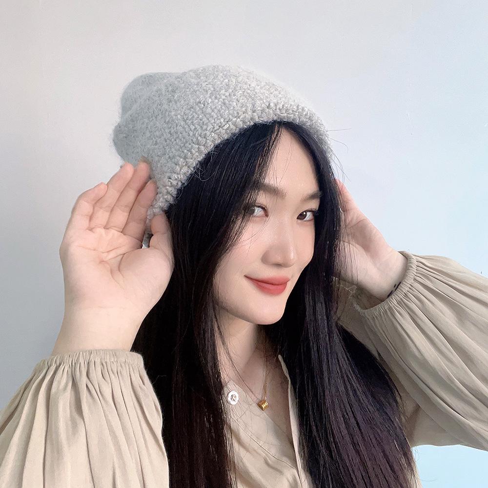 블루밍니트비니 겨울모자