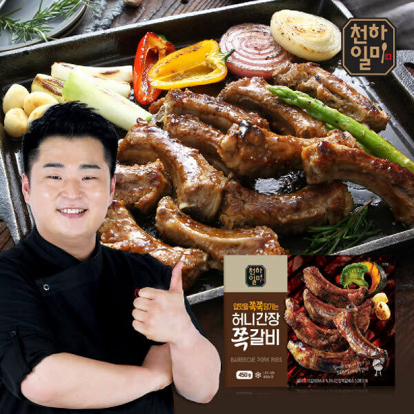 천하일미 천하일미 홍석천 이원일의 허니콤보 쪽갈비 7팩 간장맛 4팩450g 매콤한맛 3팩450g