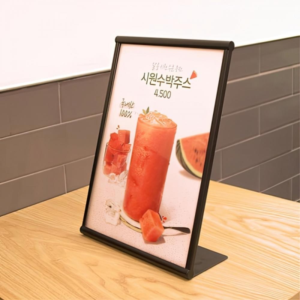 A4 L자 테이블 POP 가격표 안내판 메뉴판 꽂이 스탠드