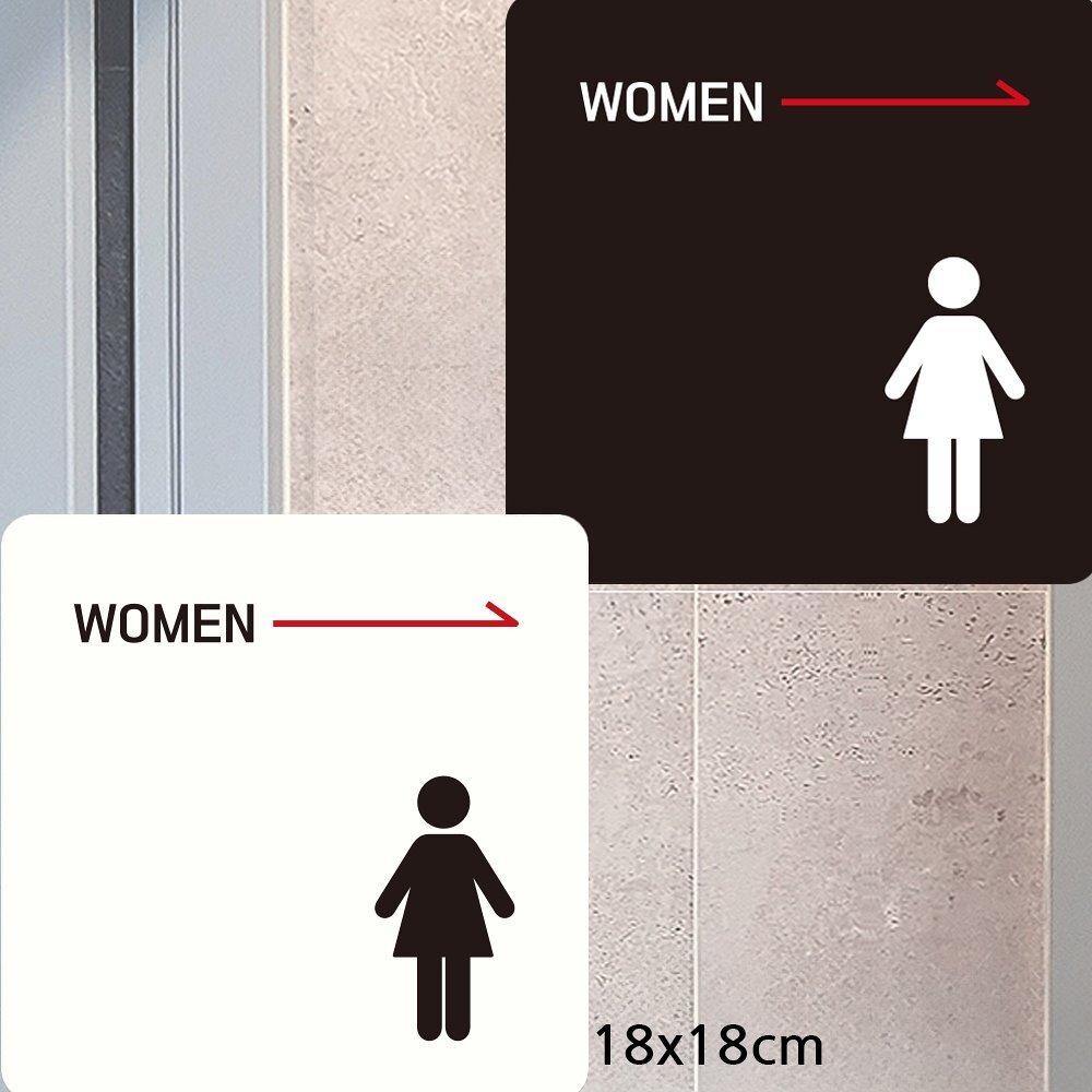 WOMEN 오른쪽화살표2 부착형 정사각안내판