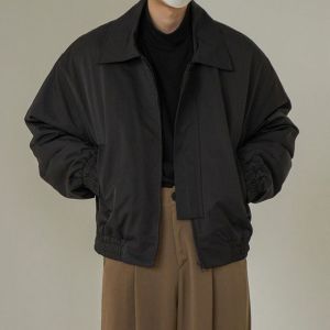 남성 가을 캐주얼 오버핏 포켓 블루종 아우터 자켓