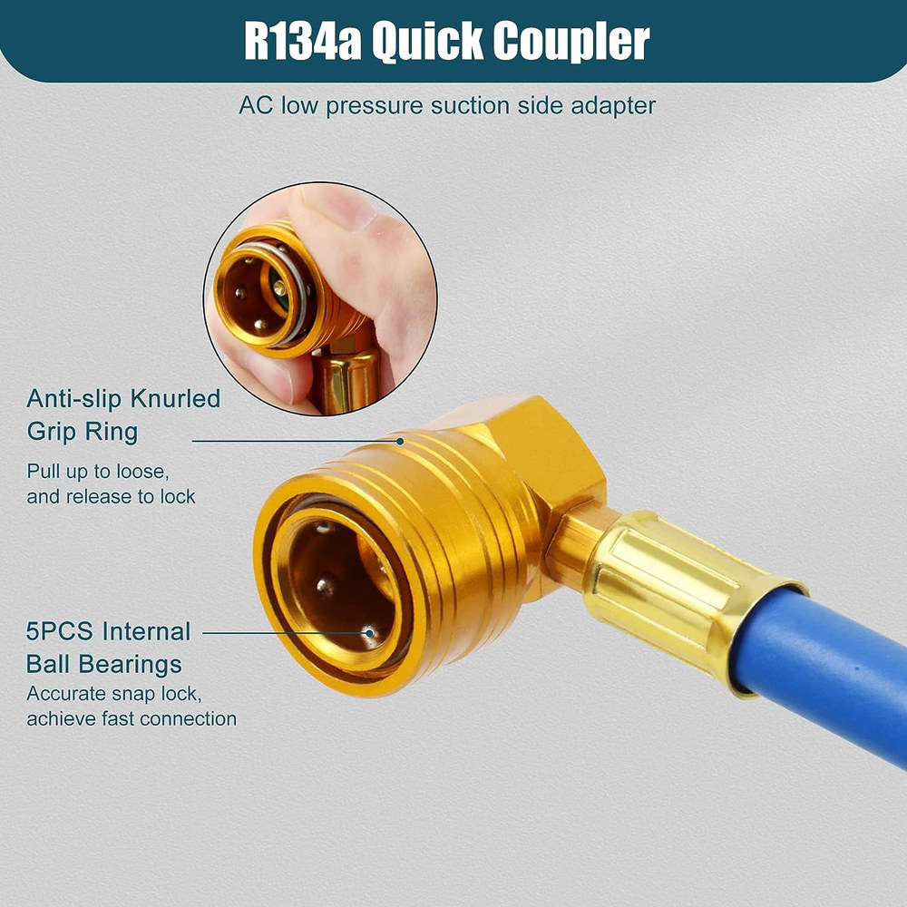 게이지 에어컨 냉장고 충전 호스 AC 매니폴드 자동차 키트 R134A