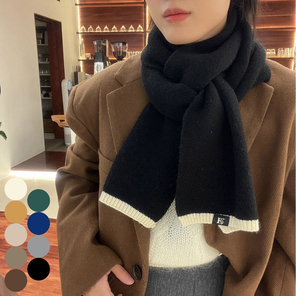 여성 깔끔한 무지 솔리드 머플러 목도리 넥워머