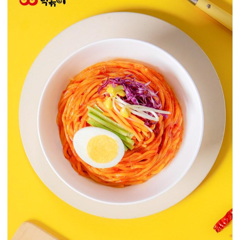 산돌식품 33떡볶이 33 추억의 인천 쫄면 밀키트 520g 총 2인분 개별포장 1개
