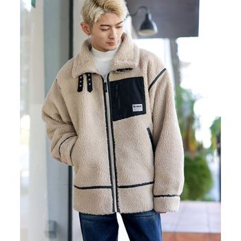 애드 믹스 아틀리에 서브맨 오버사이즈 루즈 봄버 보아 양털 자켓 재킷 남여공용 - 71463