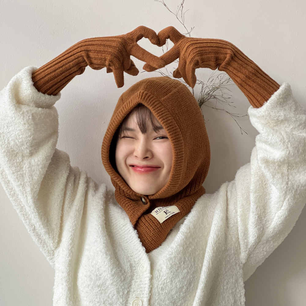 바라클라바 후드 장갑세트 8컬러 겨울 방한모자 넥워머 울 니트 귀도리 보온 목토시 도톰 목도리 머플러