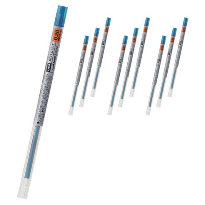 유니 시그노 스타일핏트 젤잉크 리필심 0 블루블랙 10개 UMR-109