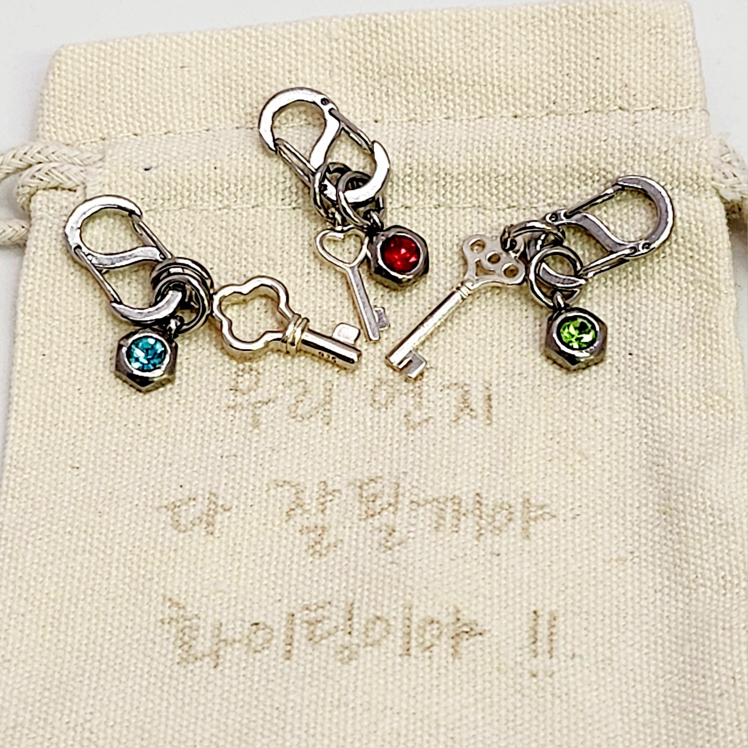 열쇠 은 키홀더 가방 키링 열쇠고리 탄생석 수험생 C 1개