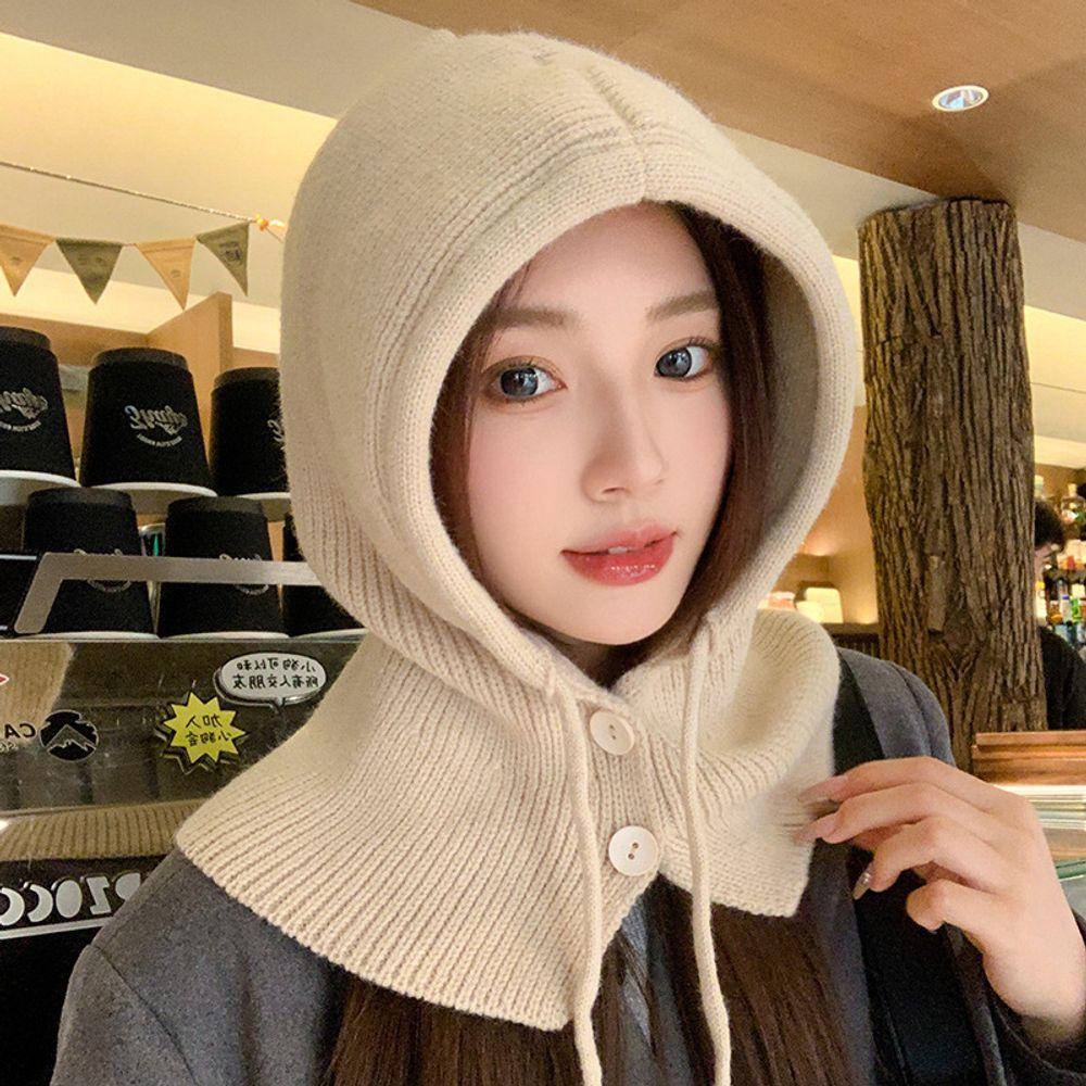 니뜨 목도리 후드 넥워머 바라클라바 보온 모자 방한용품 쁘띠 머플러