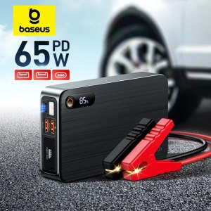 Baseus 점프 스타터 보조베터리 16000mAh 휴대용 전원 역 시작 장치 PD 65W 자동차 배터리 충전기 부 1600A