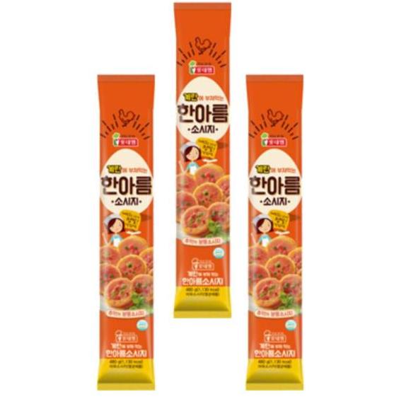 롯데푸드 롯데웰푸드 롯데웰푸드 자취 간편식 반찬 한아름 소시지 480g x 3개 맥주안주 간식 도시락 6개