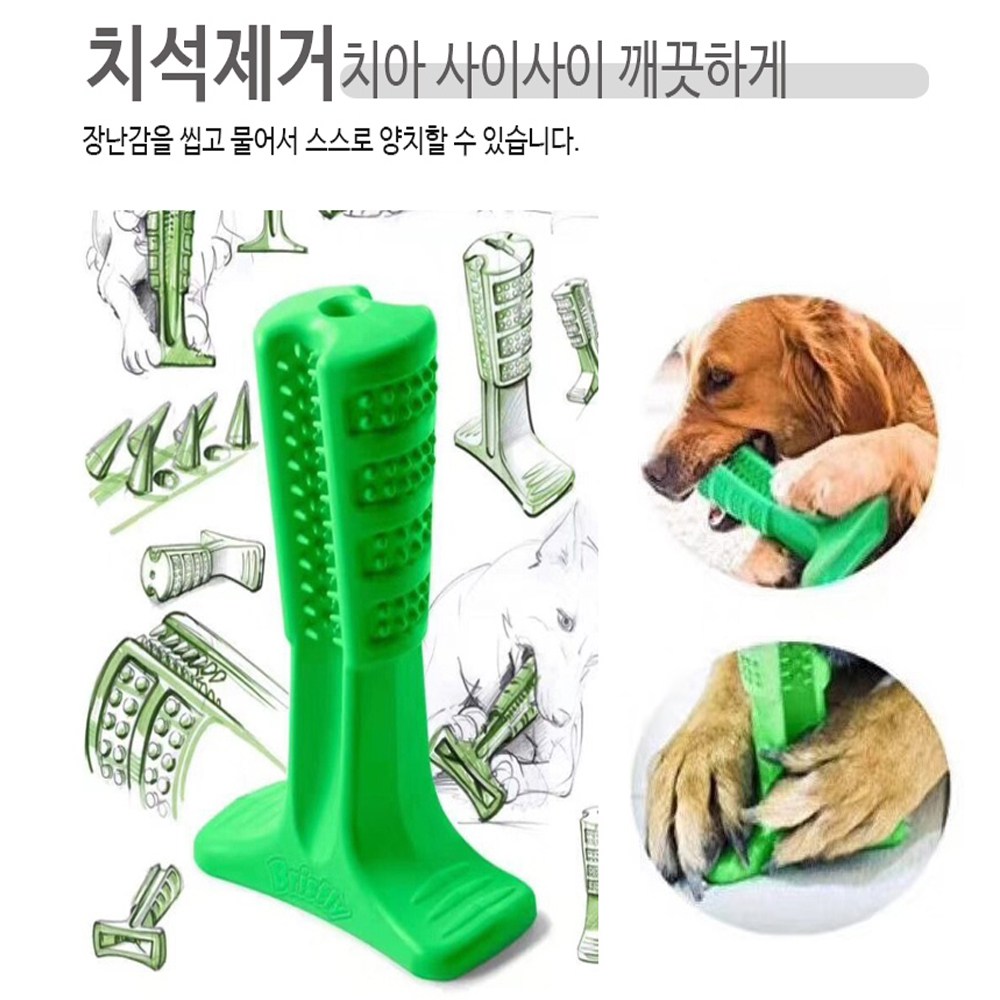 제이와이홀딩스 강아지 반려견 치석제거 놀이 셀프 양치 장난감 1개 중