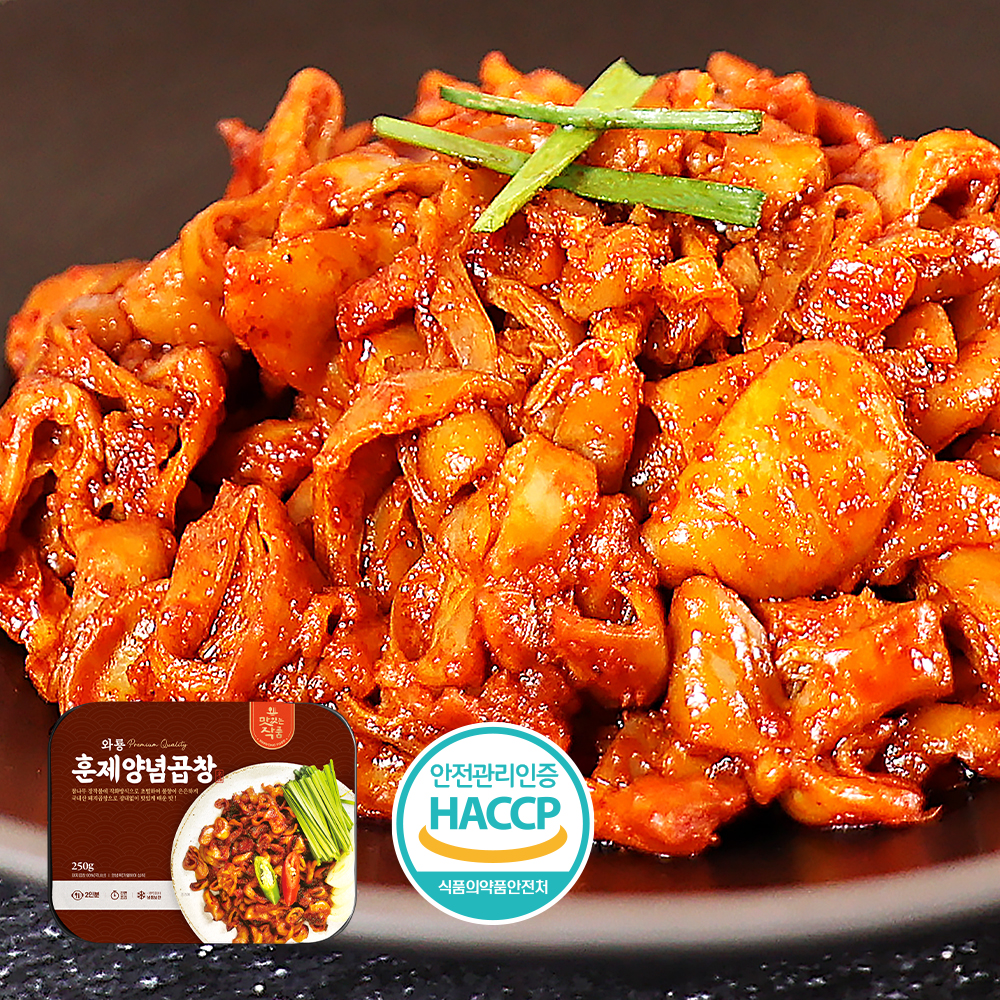 와룡식품 와룡식품 와룡식품 와룡곱창 훈제양념곱창 250g