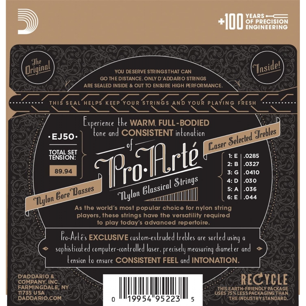 D Addario 다다리오 클래식 현 프로 아르테 SilverClear Hard EJ46 x 10 세트